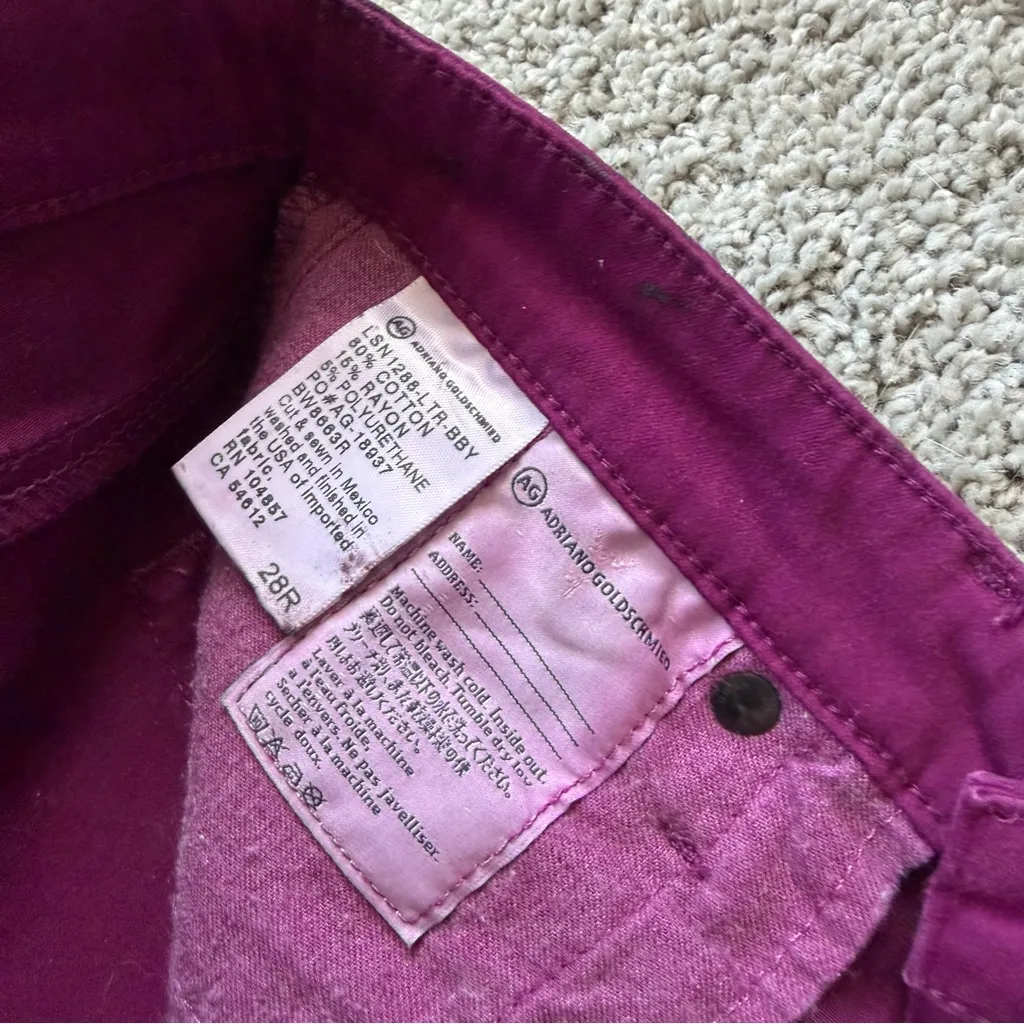 AG Adriano Goldschmied Legging Super Skinny Brown Coated Leatherettes Size 28 - Image 6