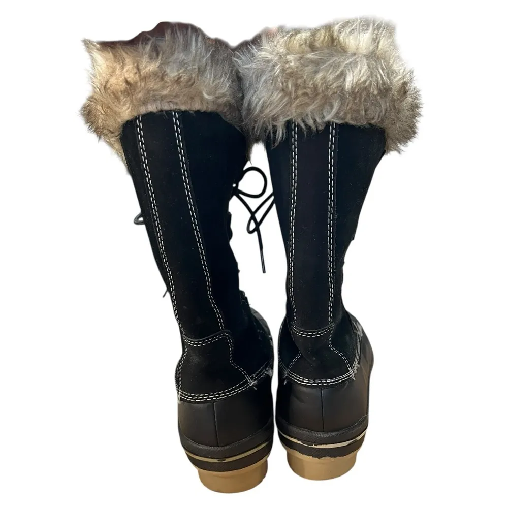 Leather & Faux Fur Waterproof Winter Boots- Target Brand - Women's Size 6 - Image 3