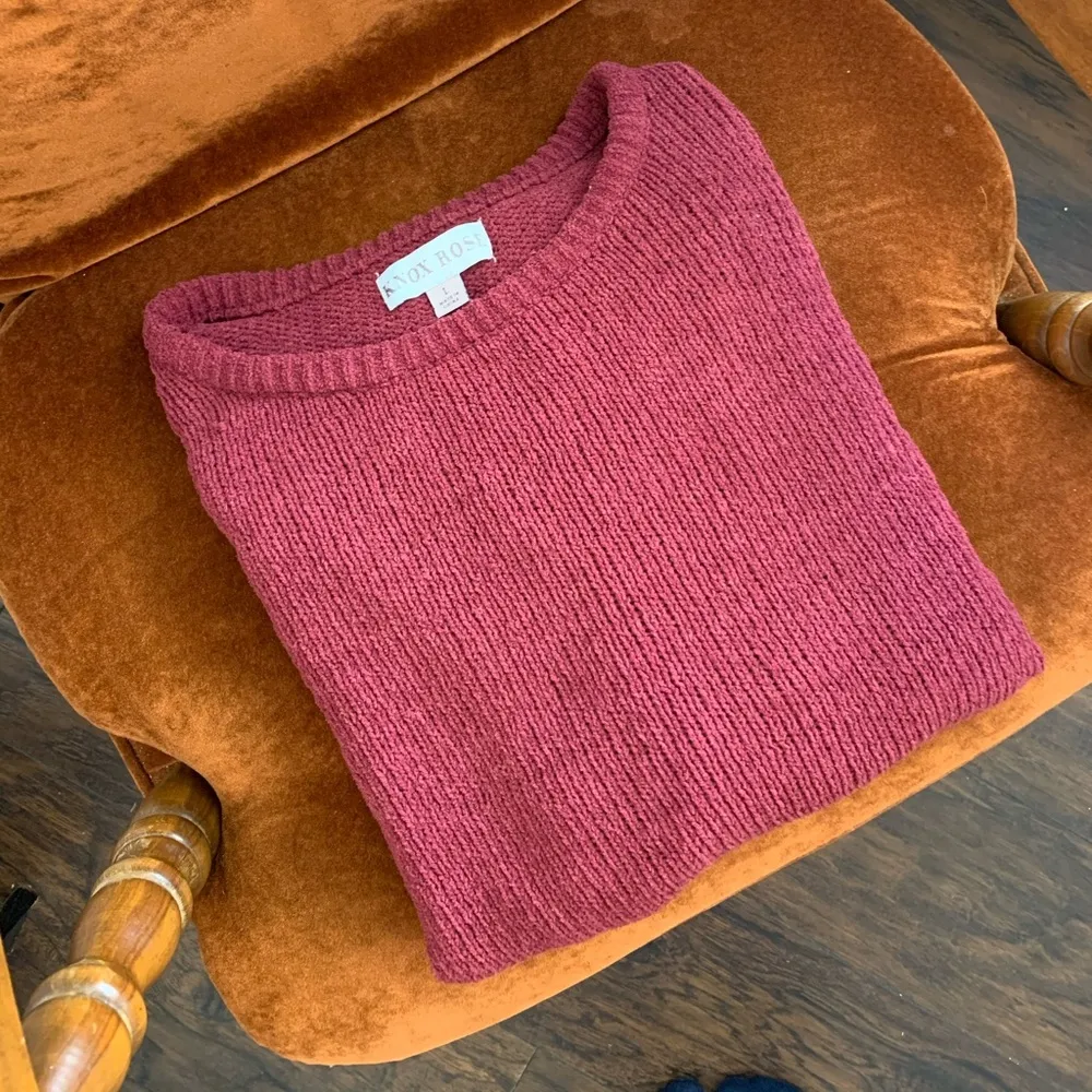 Burgundy Chenille Holiday Bell Sleeve Sweater - Image 13