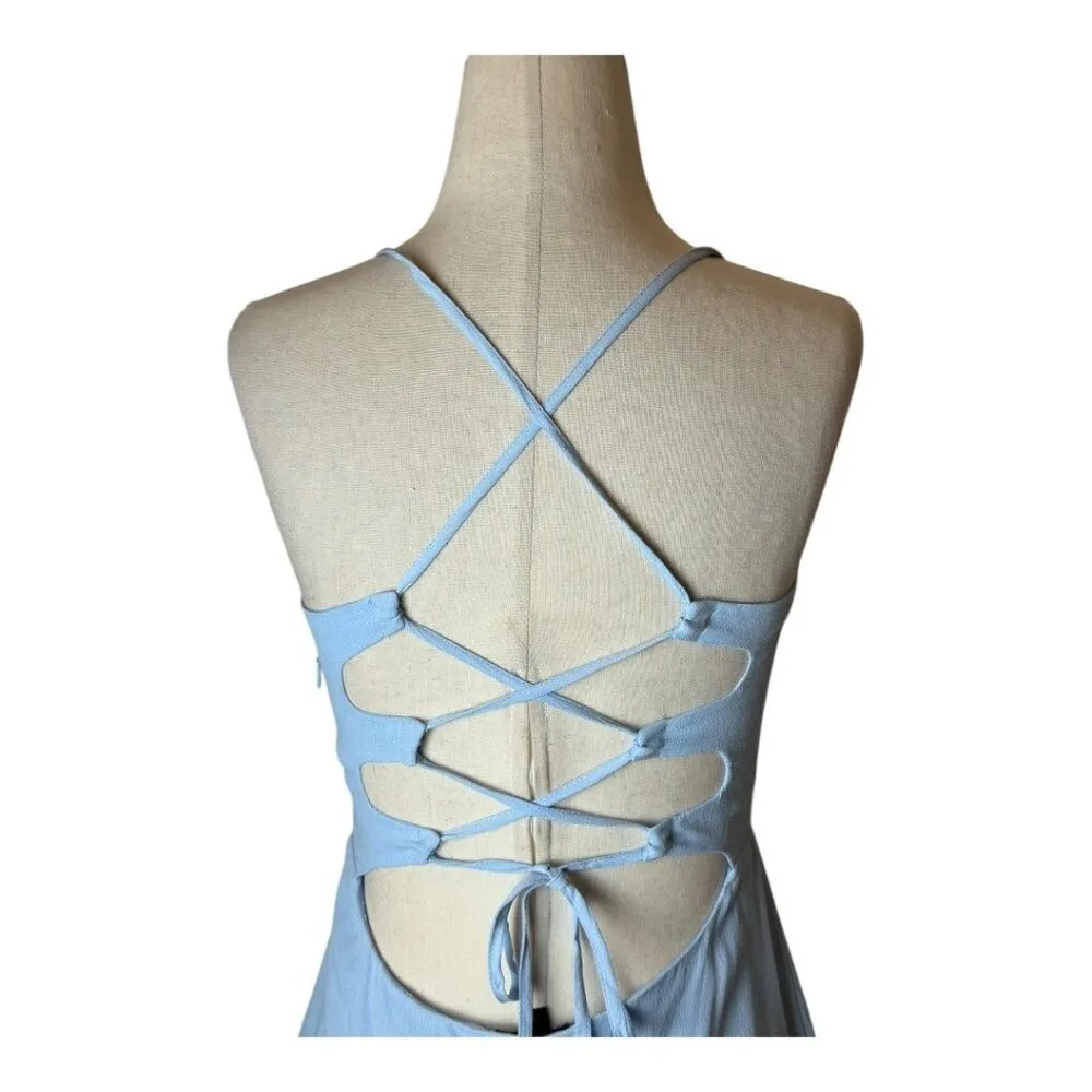 NBD Dress Women Small Blue Lace Up Back Fit And Flare Mini Party Cocktail - Image 6