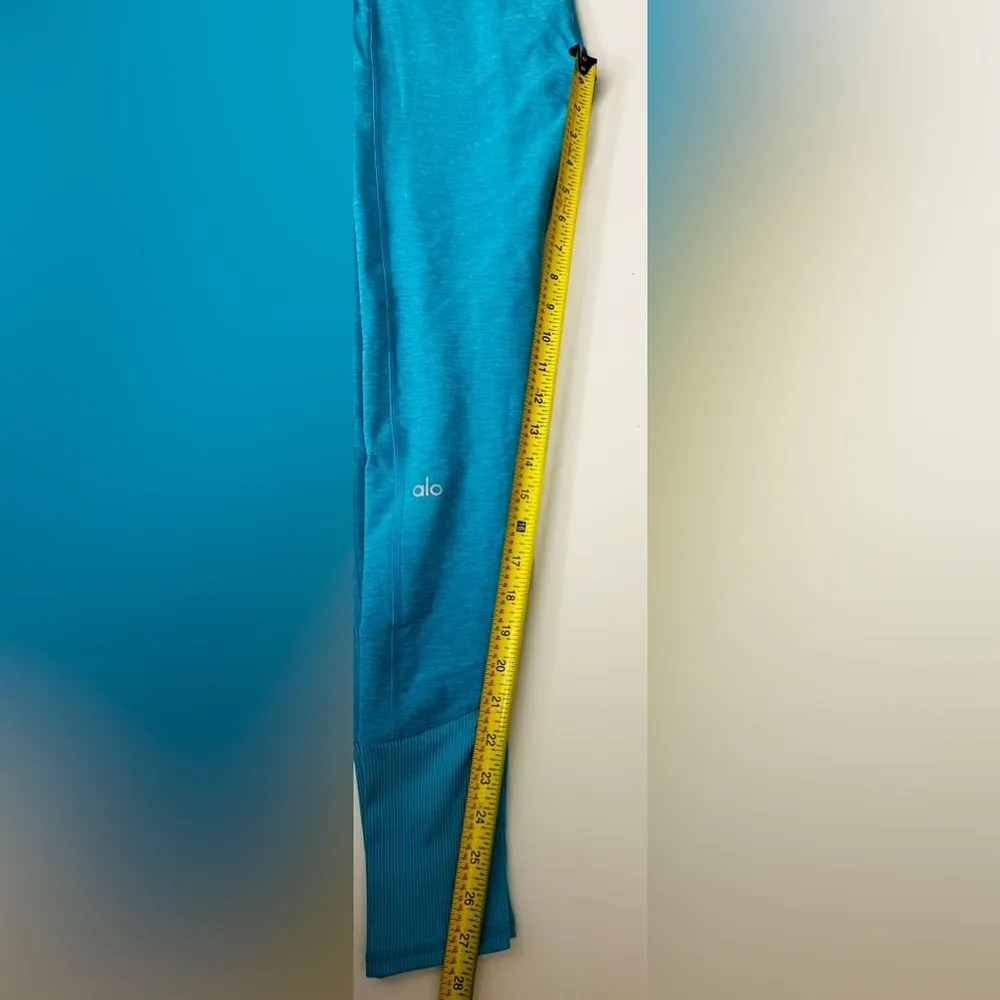 Alo Yoga Bright Aqua Heather Alosoft Lounge Leggings Womens XS - Image 6