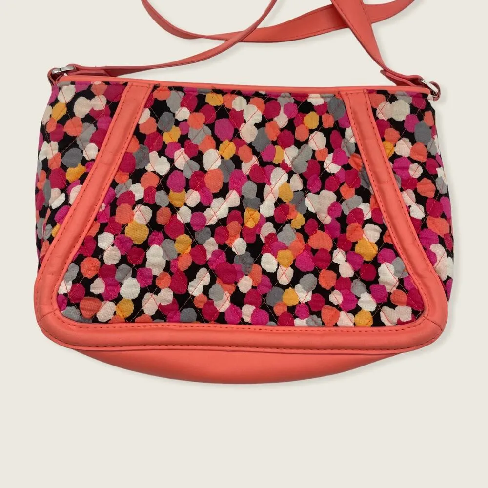 Vera Bradley Trimmed Trapeze Pixie Confetti Orange Polka Dot Small Crossbody Bag - Image 2