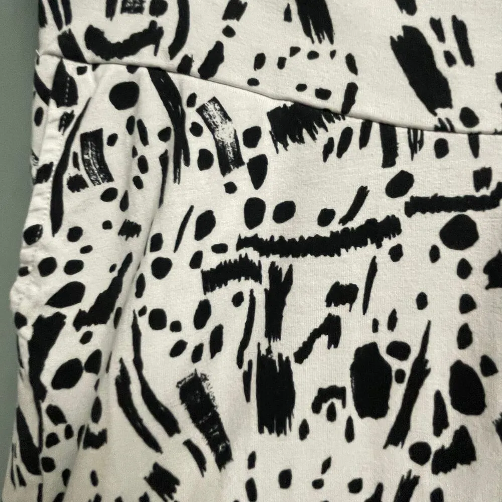 ASOS Black White Pattern Abstract Joggers Pull On Size 4 - Image 4