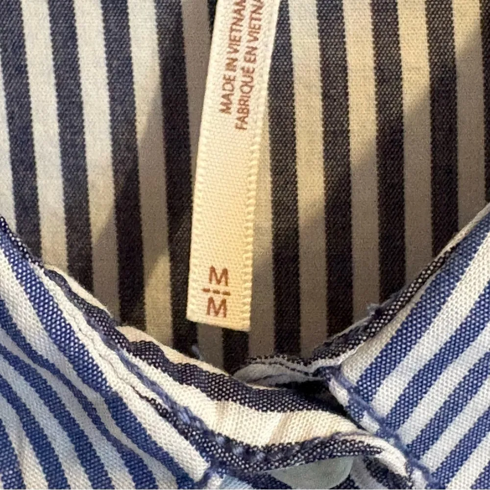 Free People Lakehouse Shirt Striped Size Medium Tunic Style Button Front Coastal - Image 5