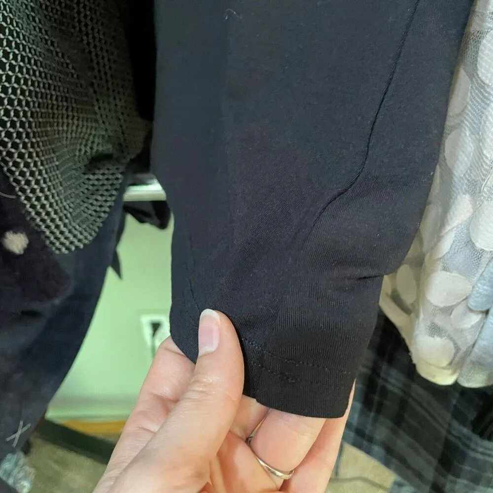 Rachel Parcell Black Solid Scoop Neck Tee Blouse Womens XXS Long Sleeve Shirt - Image 4