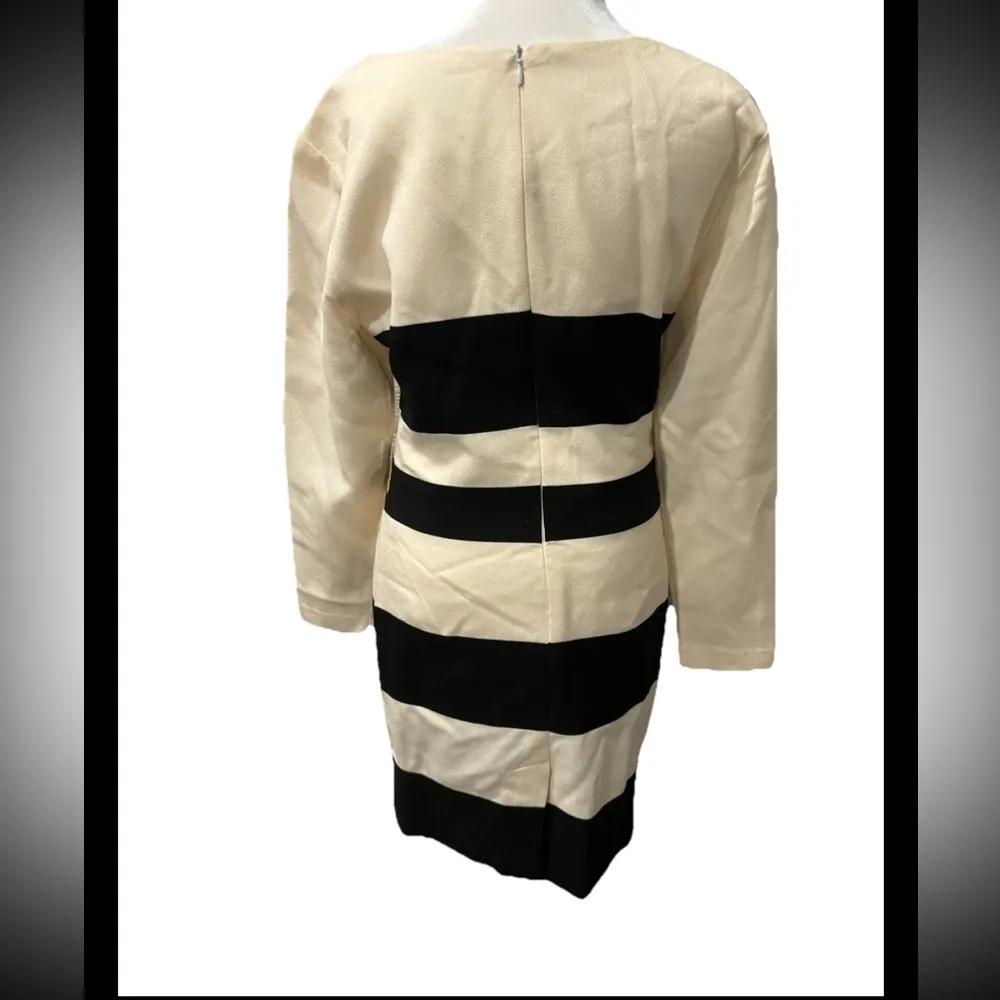 Vintage Misty Lane Dress Black Gold & Cream color dress Size 6 - Image 4