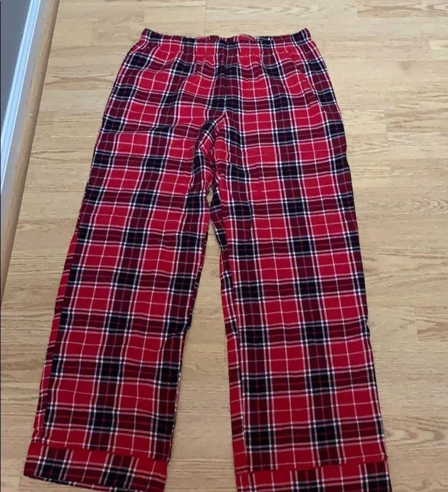 New Directions Red Plaid Holiday Pajamas Medium - Image 5