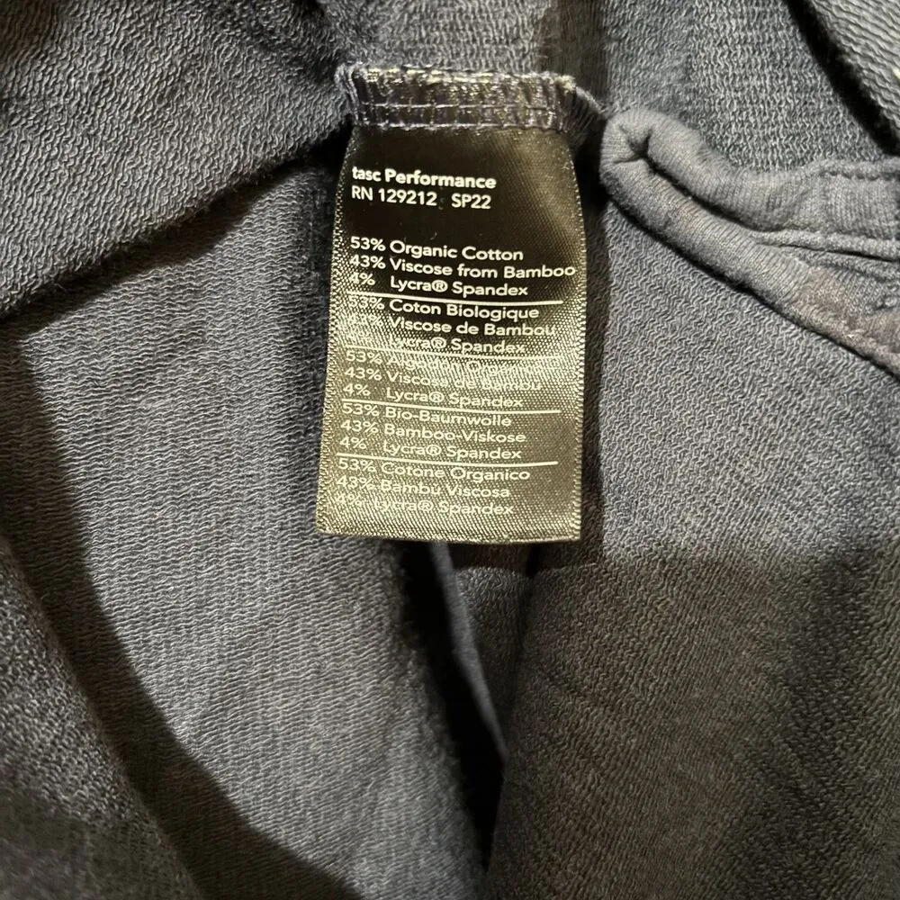 Tasc Performance Top Womens Small Blue Multicolor Camo Print Blouse - Image 8