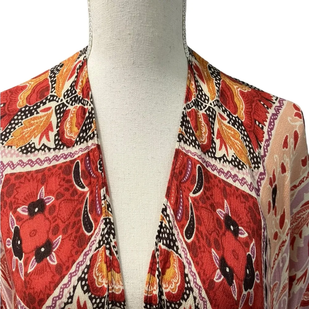 Vince Camuto Multicolored Bohemian Paisley Wrap W/Arm Holes OSFM - Image 3