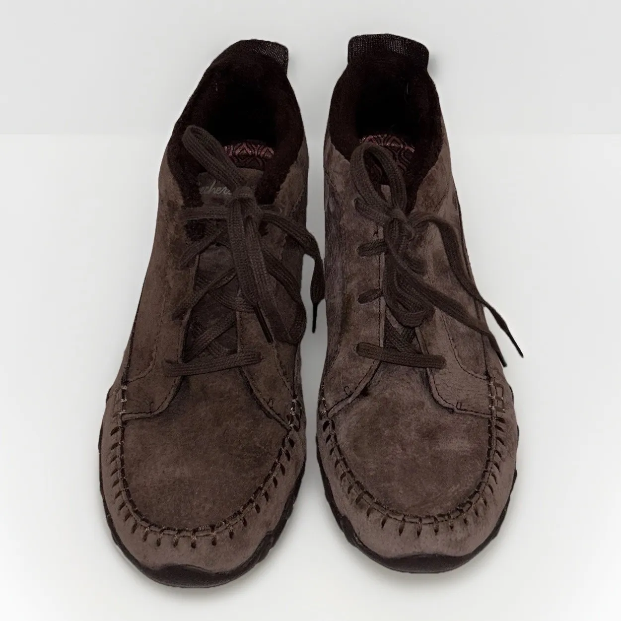 Skechers Lineage Chukka Chocolate Suede Fur Lined Ankle Boots Women's Size 7.5 - Image 3