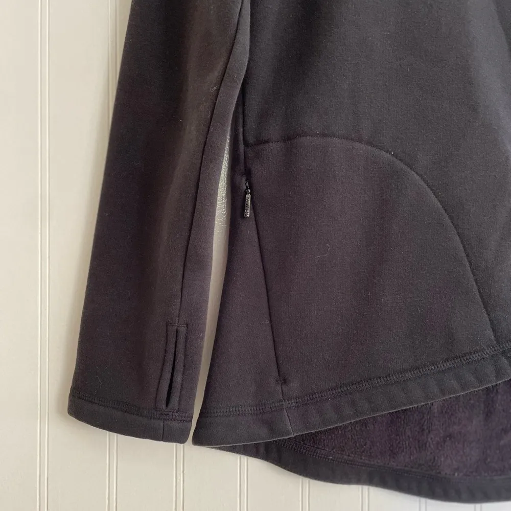 ATHLETA Cozy Karma Asym Pullover Wrap-Front Asymmetrical in Black Size S - Image 9