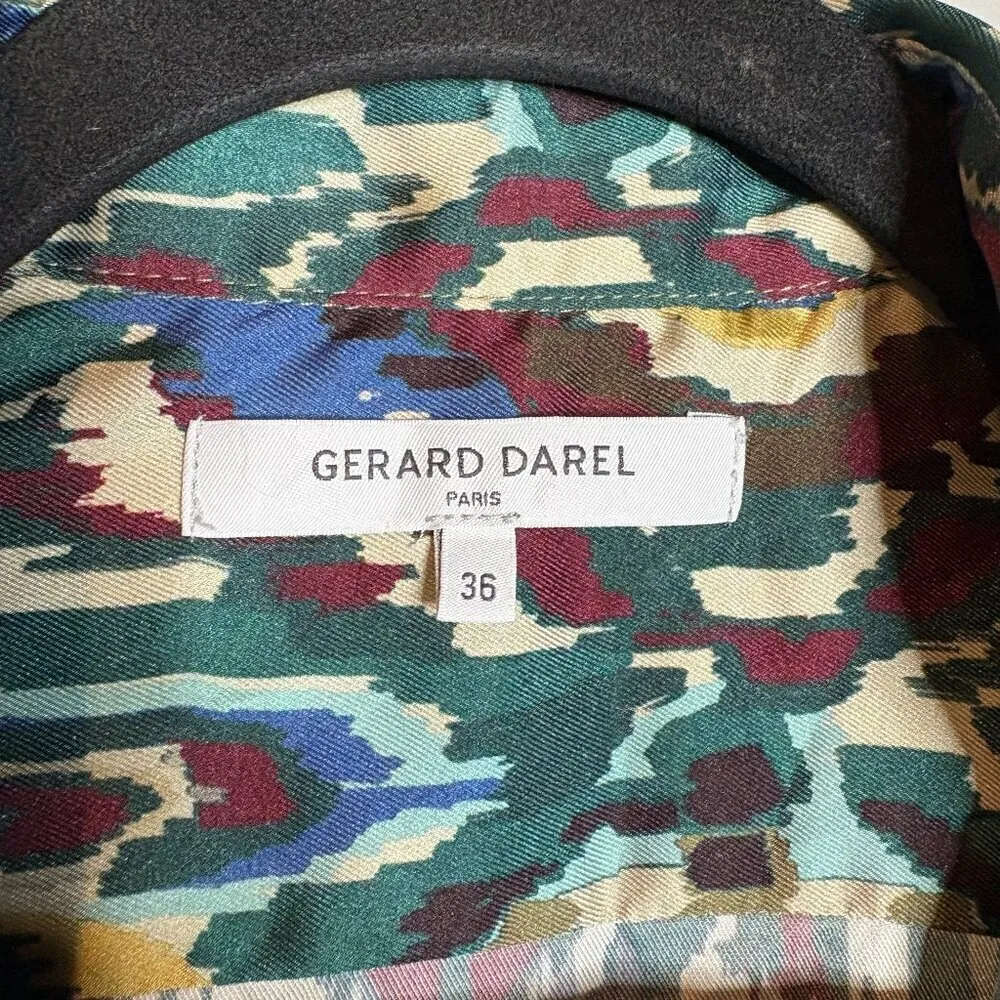 Gerard Darel Christian Button Front Shirt Emerald - Image 4