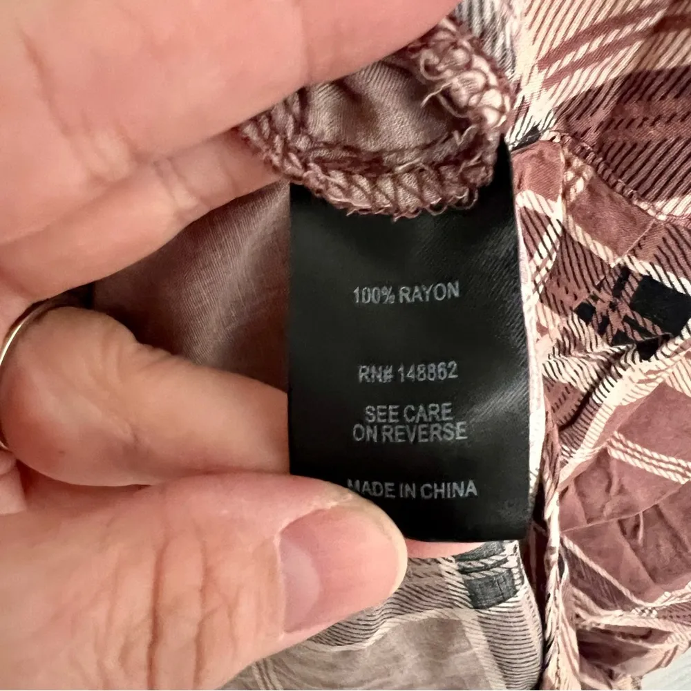 Torrid Plaid Challis Dolman Button Up Blouse A5 - Image 7