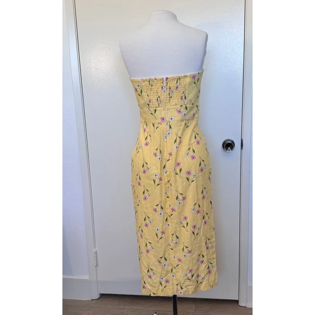 NWT Finders Keepers Limoncello Strapless Midi Dress Size Large - Image 4