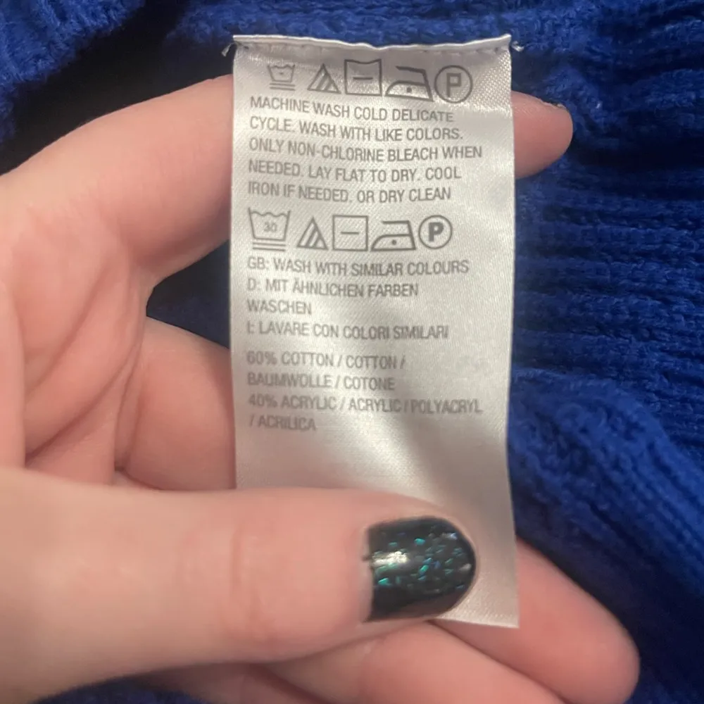 Isaac Mizrahi Live blue button up long sleeve cardigan sweater M - Image 3