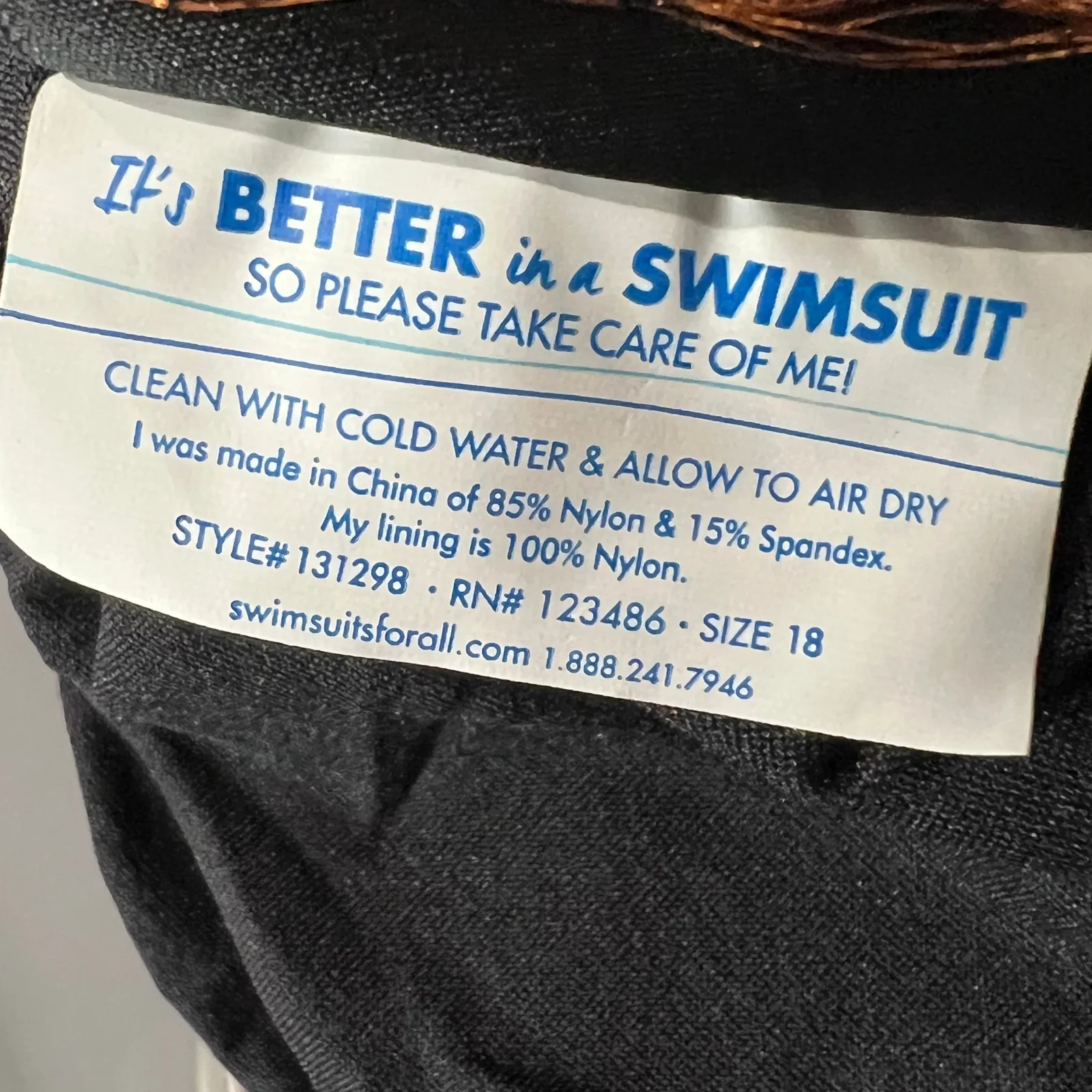 Swimsuits For All Tropiculture Bikini Bottom Women 18 Black Gray Abstract Resort - Image 9