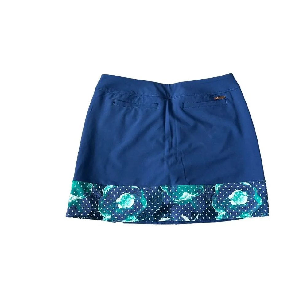 ADIDAS Colorblock Blue Green Tennis Sport Skort Size Small - Image 6