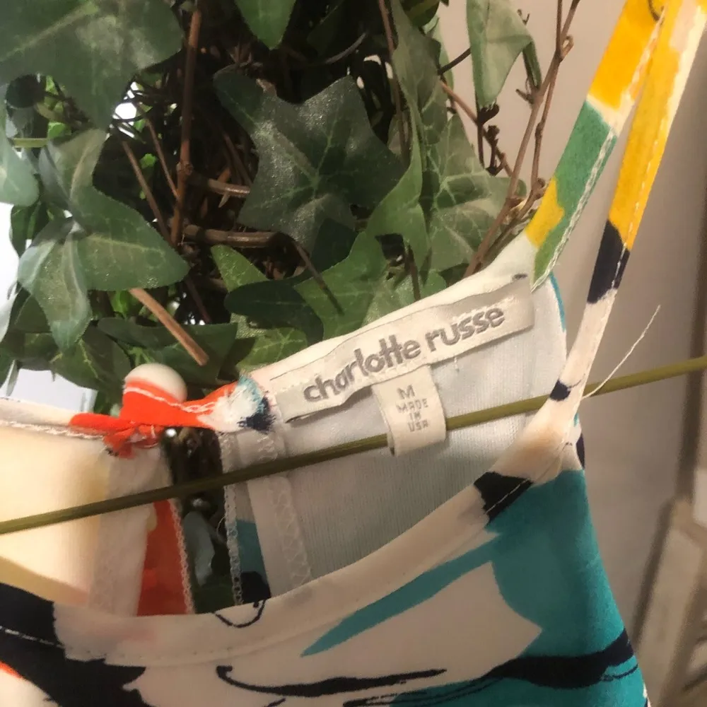 Women’s Medium Charlotte Russe Multicolor Flower Romper - Image 3