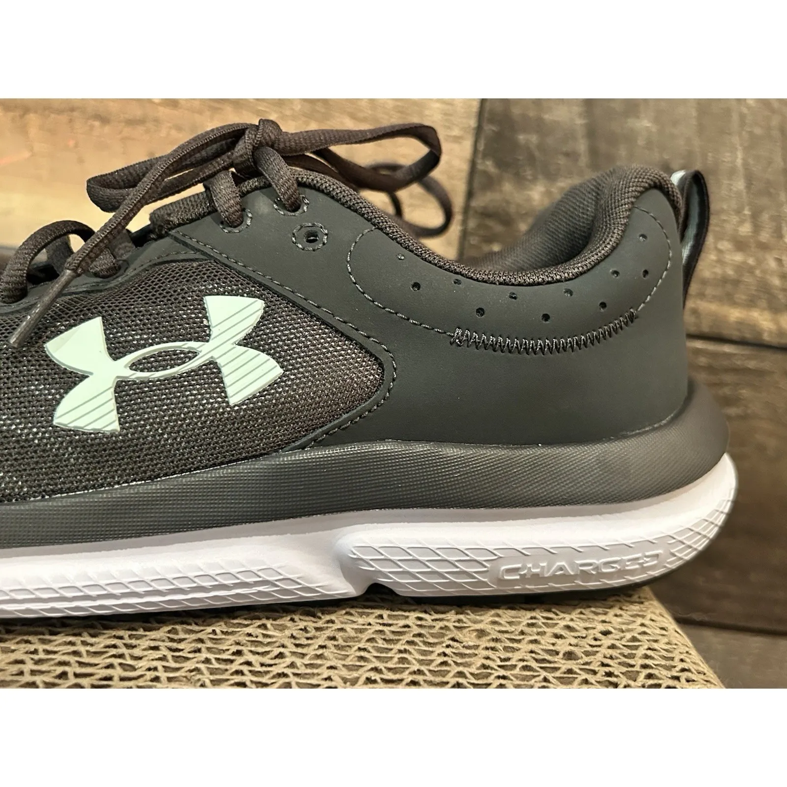 Under Armour Charged Assert 10 grey Running Shoes 3026179-103 Womens Size 11 - Image 3