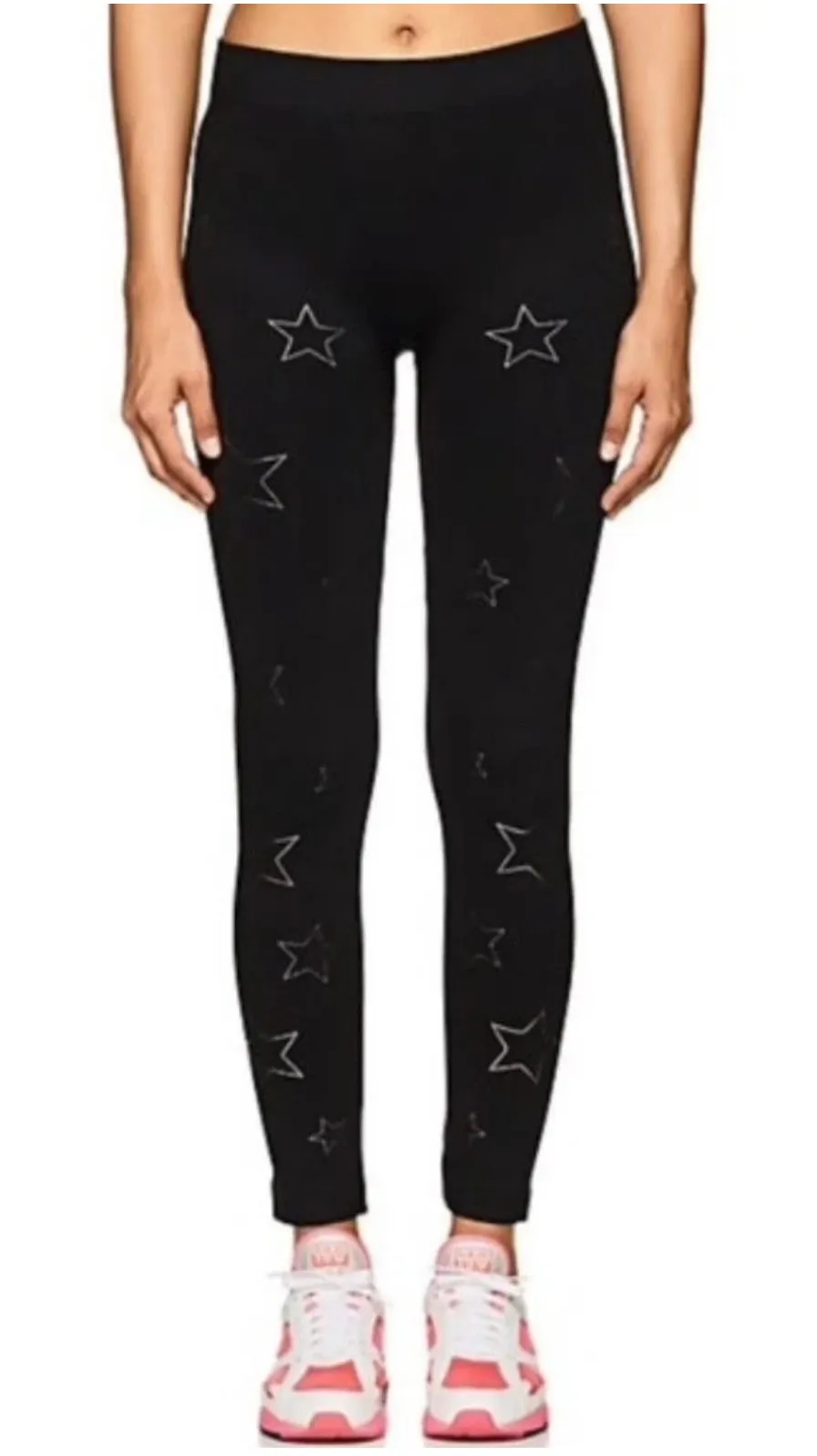 Electric Yoga Eclipse Star Black Seamless Leggings M/L Nylon Spandex Athleisure - Image 1