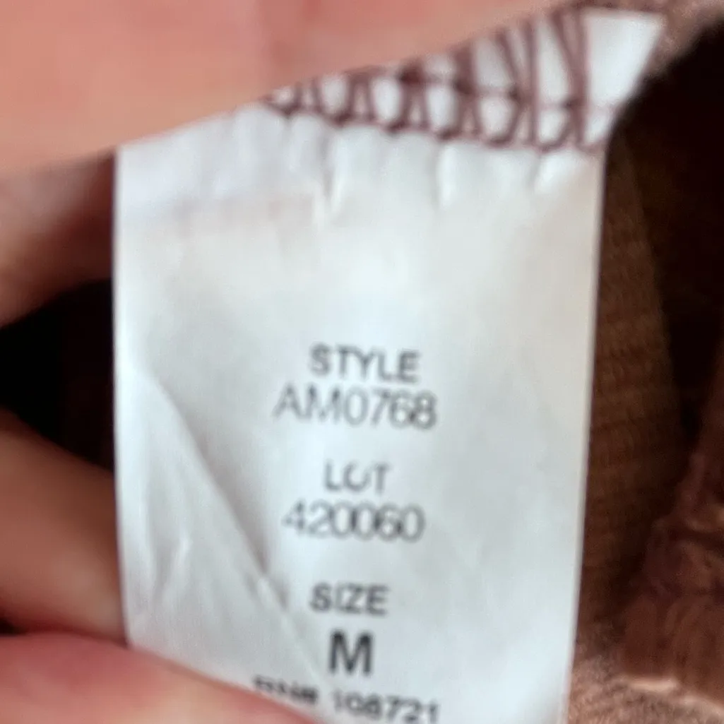 Antistar Chic Long Sleeve Brown Dress Bodycon Fall Minimalist Neutral Medium - Image 11