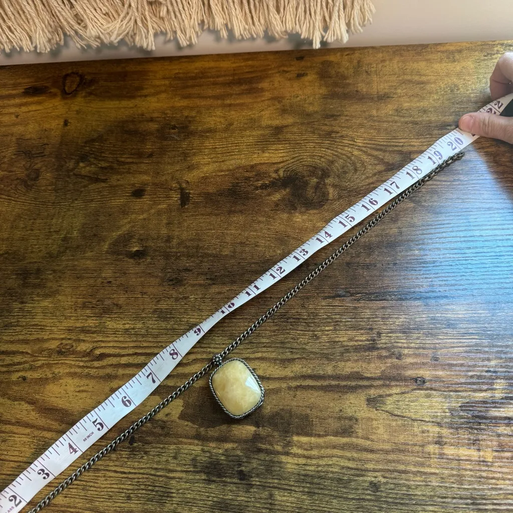 Lucky Brand Large Natural Stone Pendant Necklace - Image 5