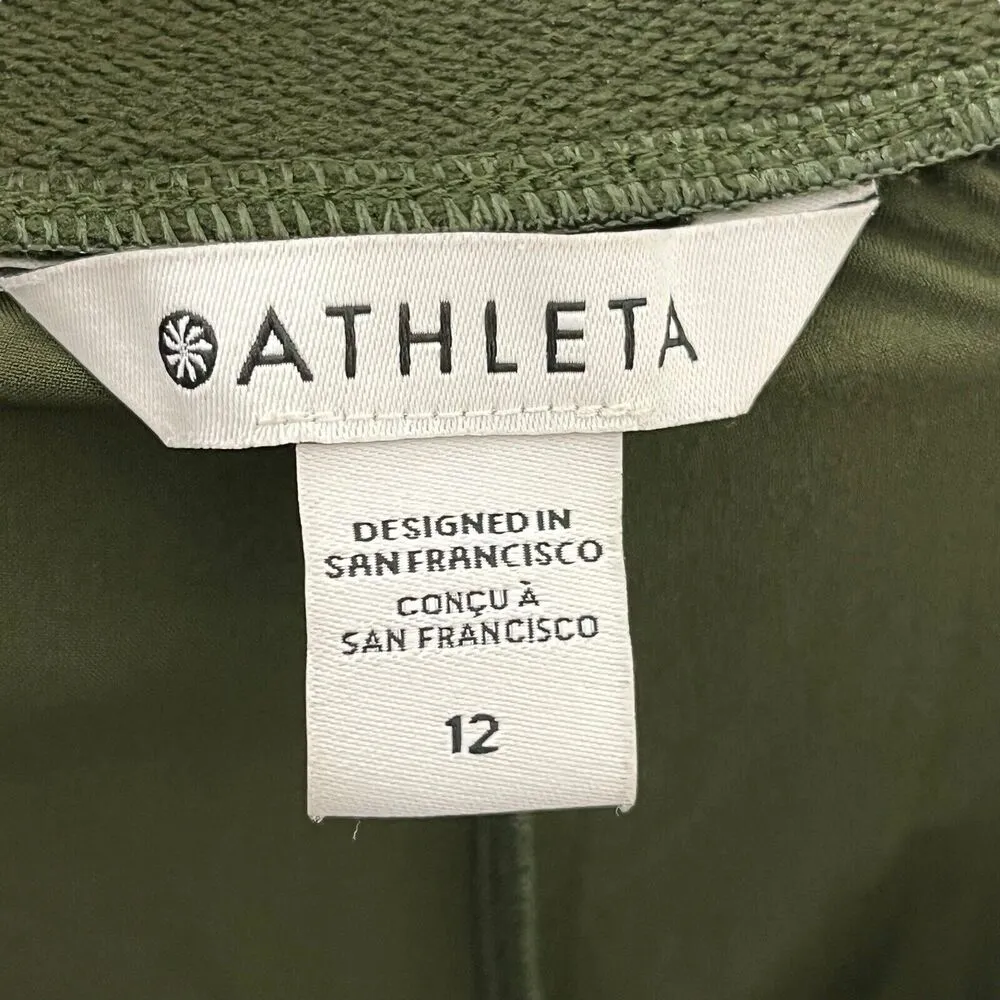 Athleta Brooklyn Heights High Rise Pants In Aspen Olive Cropped Women's Size 12 - Image 10