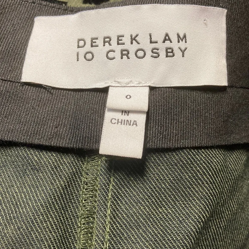 Derek Lam 10 Crosby Kick Flare Green & Black Leopard Print Jeans/Pants - Image 11