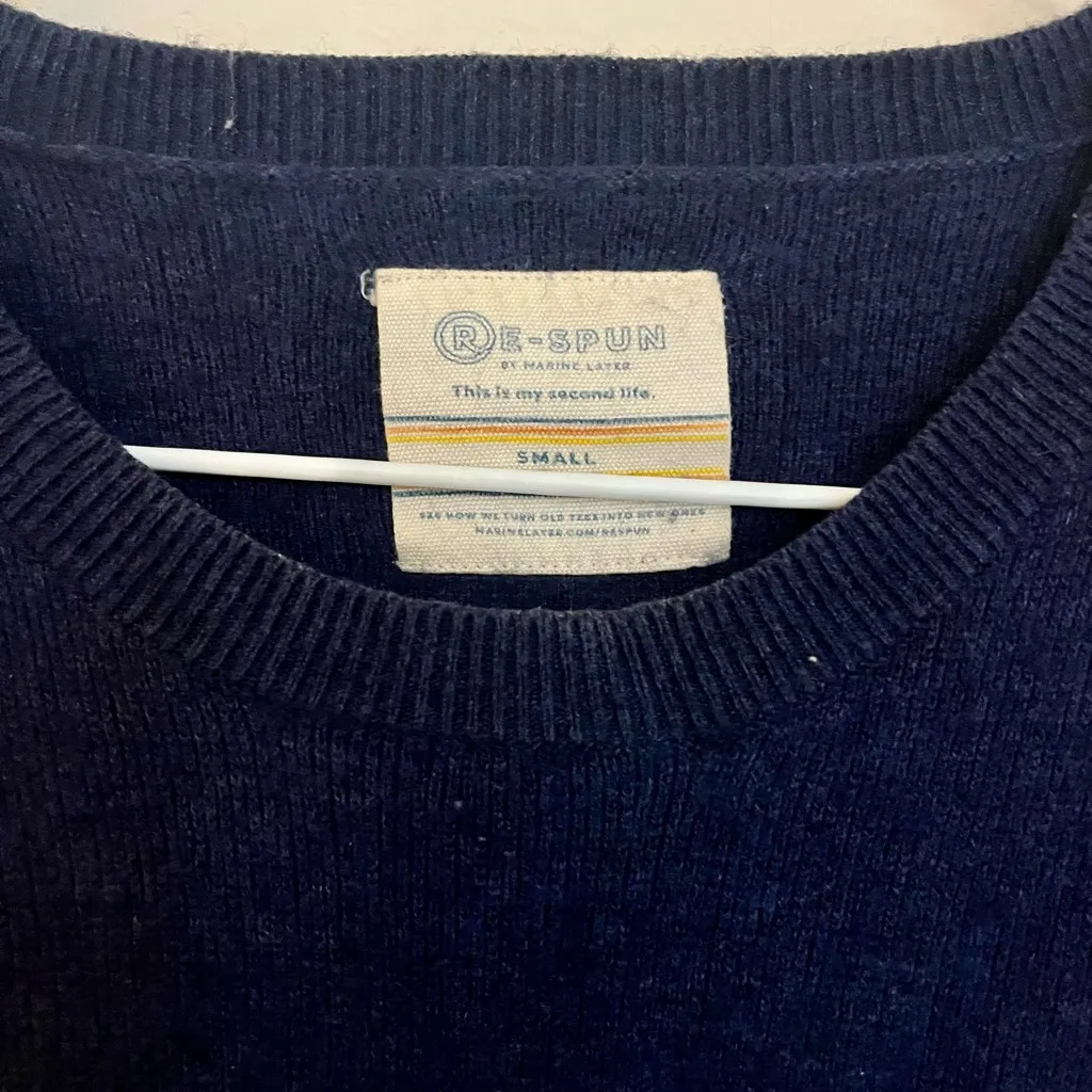 Marine Layer Deep Blue Knit Pullover - Image 2