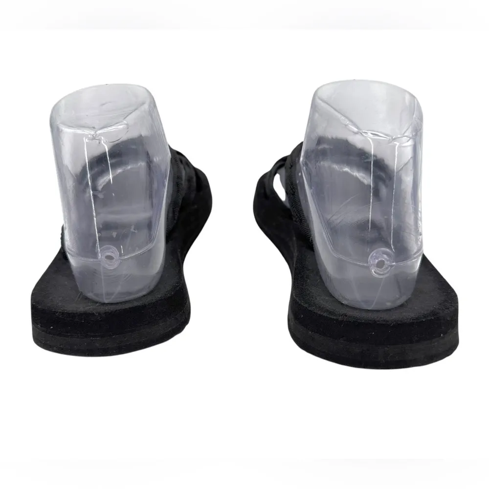 Teva Olowahu Womens Sandals Size 7 Black Flip Flops Strappy Slip On - Image 7