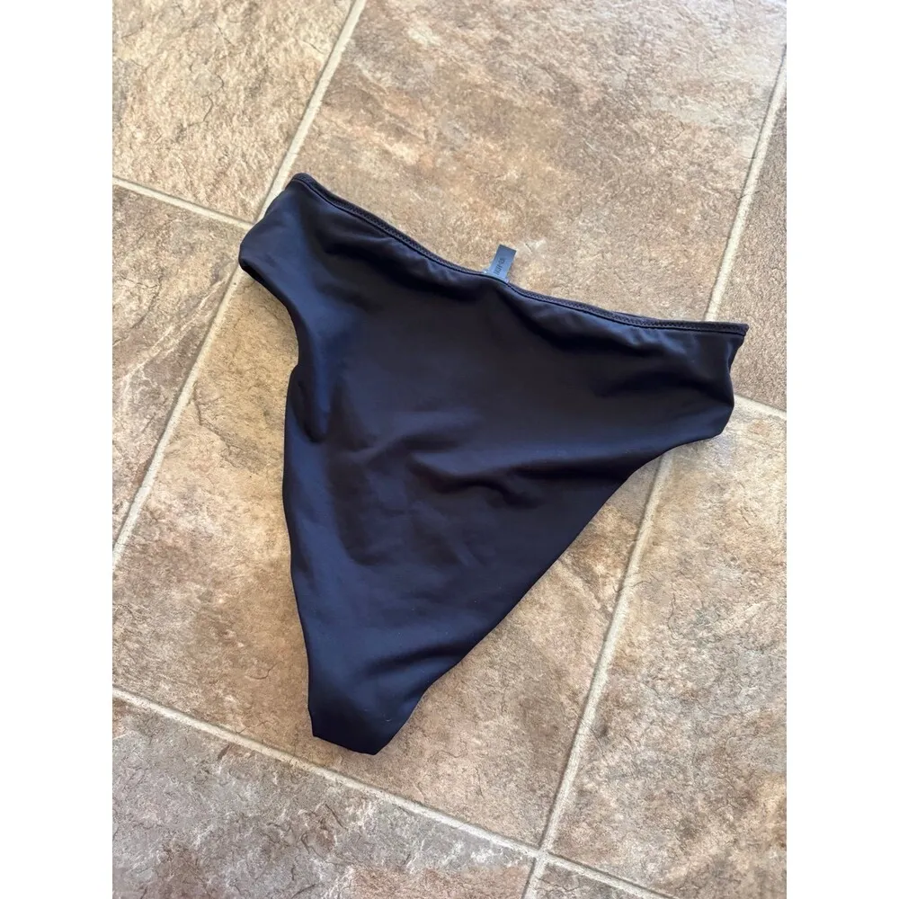 SKIMS  Swim Mid Waist Bikini Bottom Onyx Size Small - Image 5