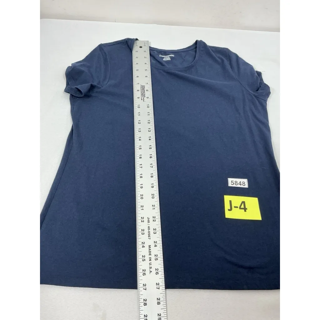 Womans Amazon Essentials Short Sleeve Pullover T Shirt XL Navy Crew Neck - Image 6