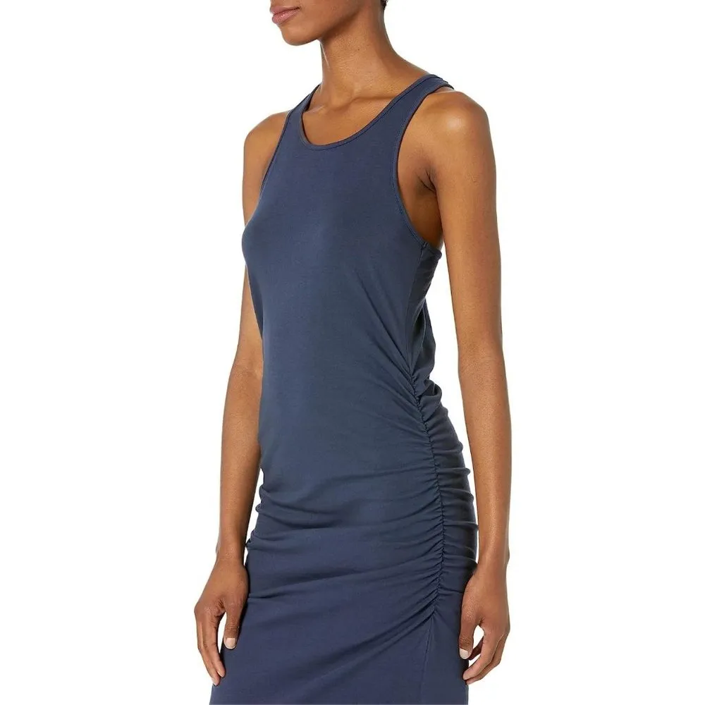 Michael Stars Vivian Racerback Blue Midi Dress Women's Size Medium Petite MP - Image 3