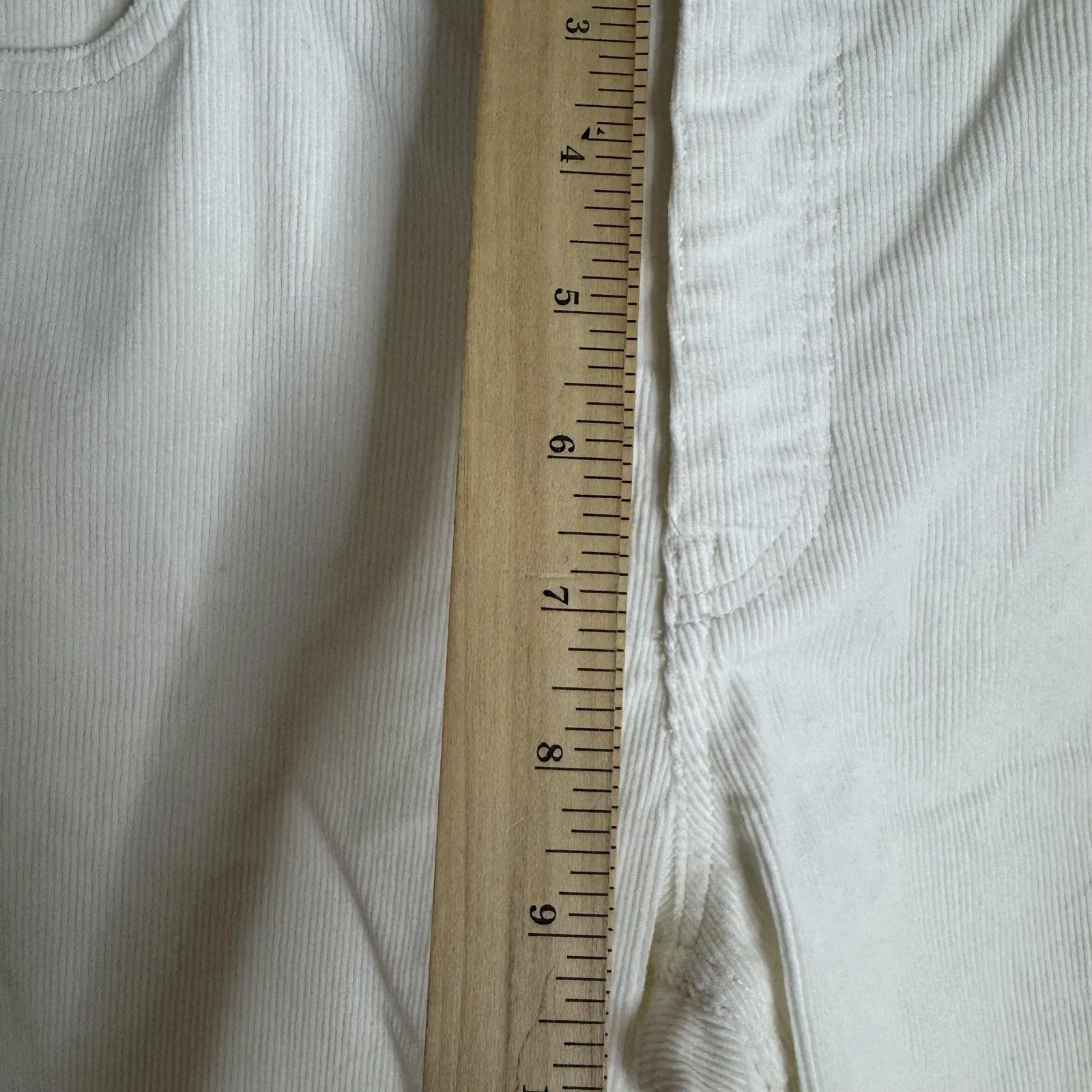 J.Crew Pants Womens 28 White Corduroy Straight Leg Mid Rise 5 Pocket Jeans - Image 7