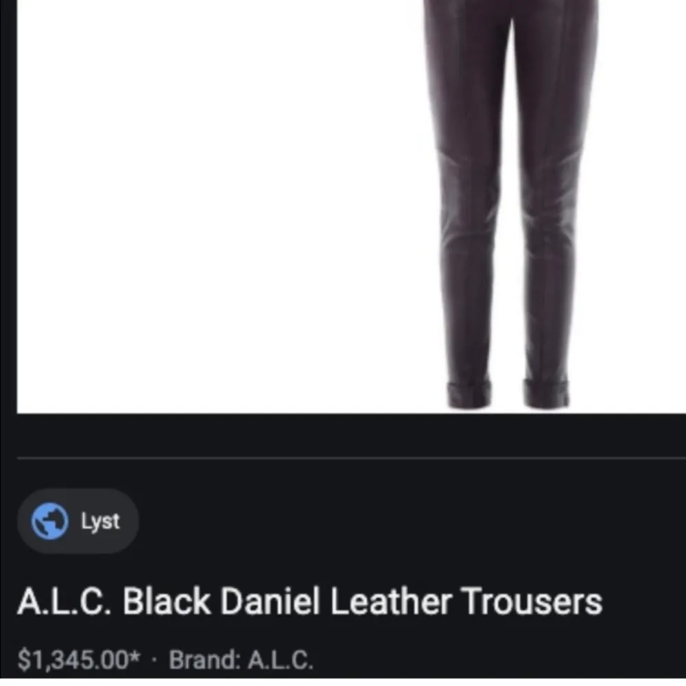 A.L.C genuine lamb leather pants 8 - Image 2