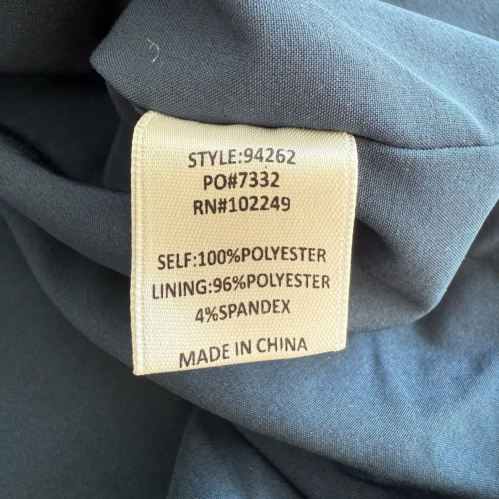 Adriane Dress by Skies are Blue Stunning Shiny Gold and Blue Large Mini Sheer - Image 8