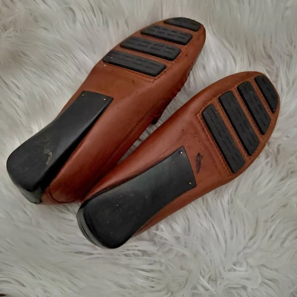 ROBERT ZUR | Petra True Glove Rich Brown Loafers Woven Leather | Size 8.5 - Image 6