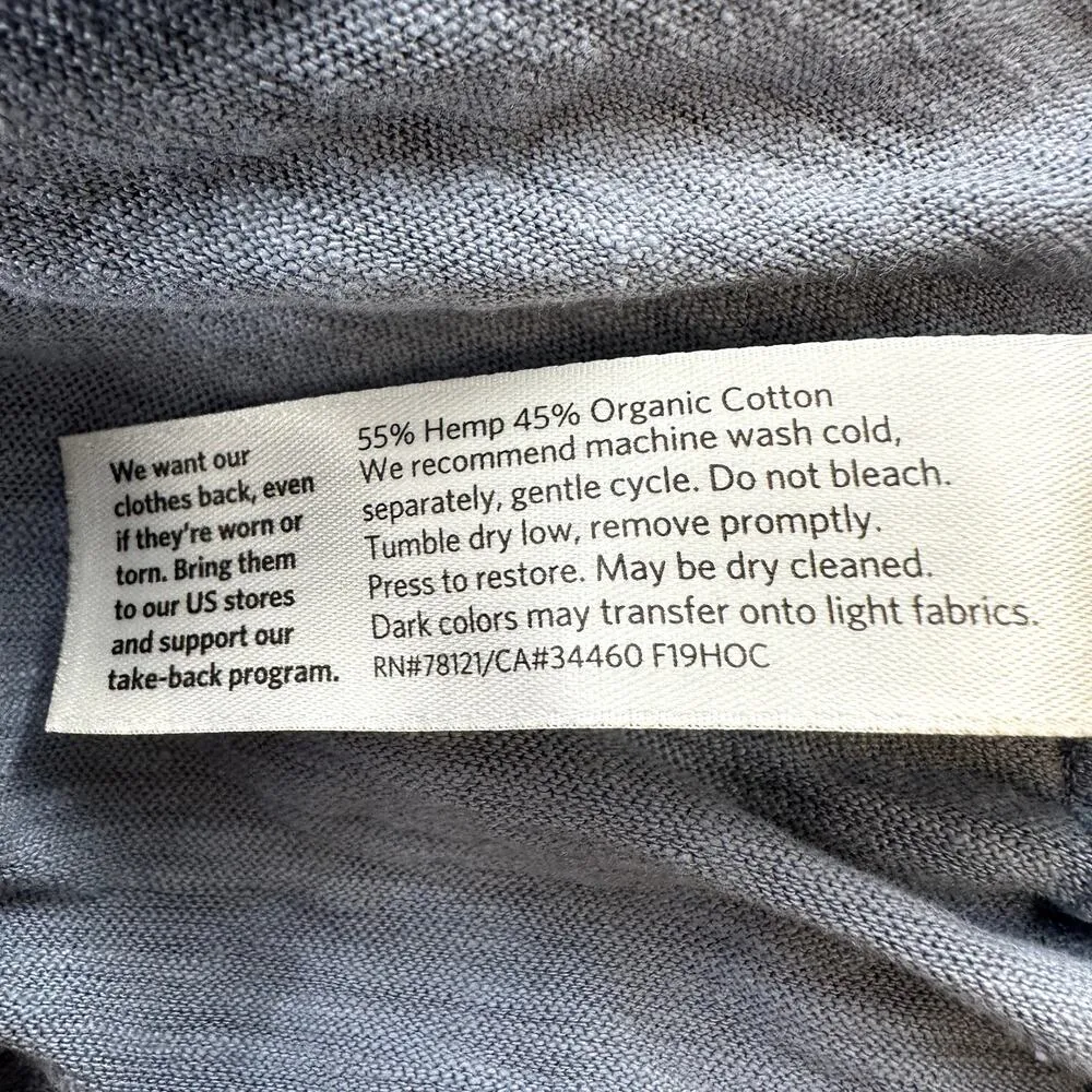 Eileen Fisher Tank Top Hemp Organic Cotton Scoop Neck Lightweight Blue 3X - Image 3