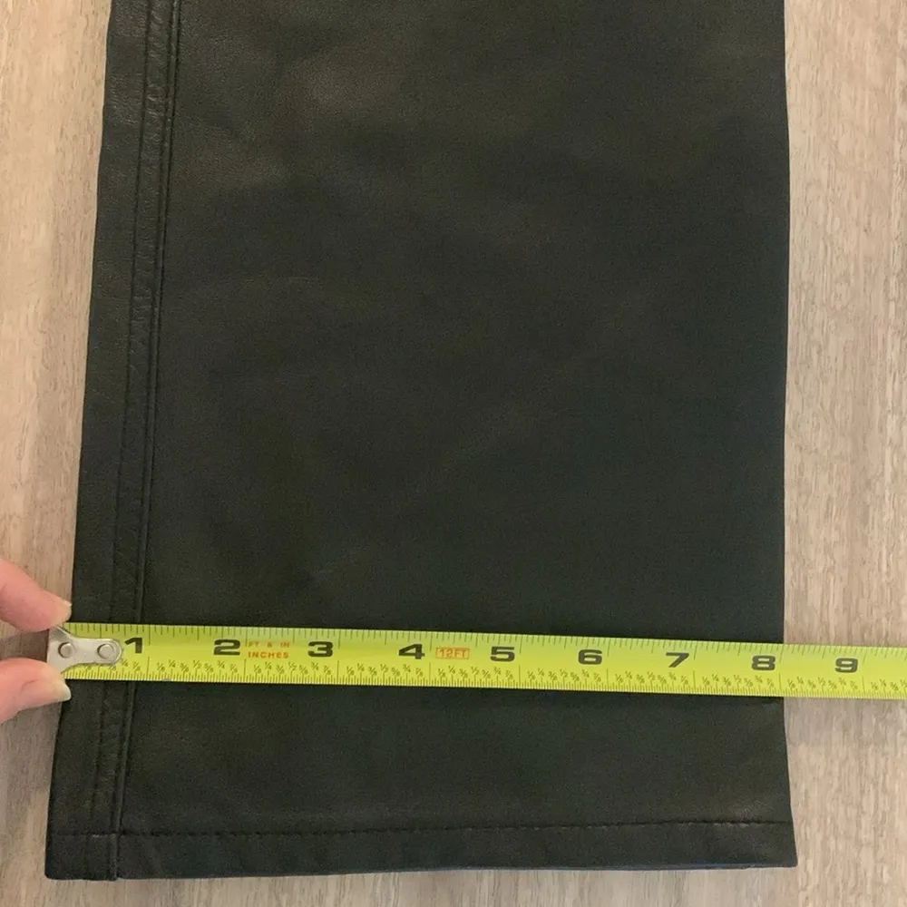 Maje Womens Perry Leather Straight Leg Flared Crop Pants US 0 Black FR 34 -Flaw- - Image 12