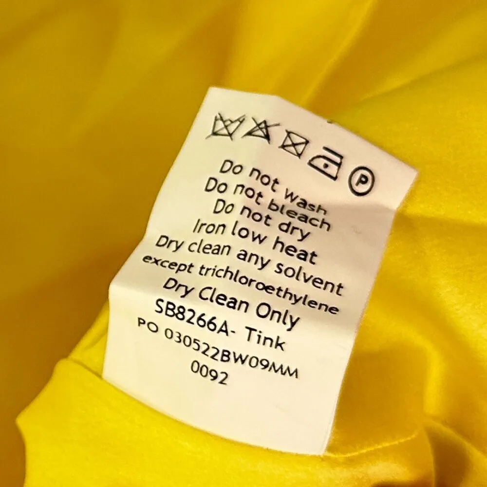 HOUSE OF CB Tink Satin Ruffle Mini Dress in Buttercup Size Large+ (X-Large) - Image 10