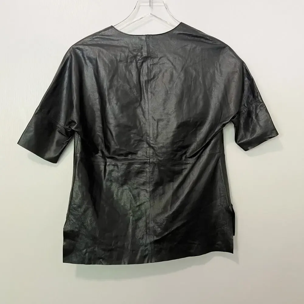 J BRAND V-neck 100% Leather Top‎ - Image 2