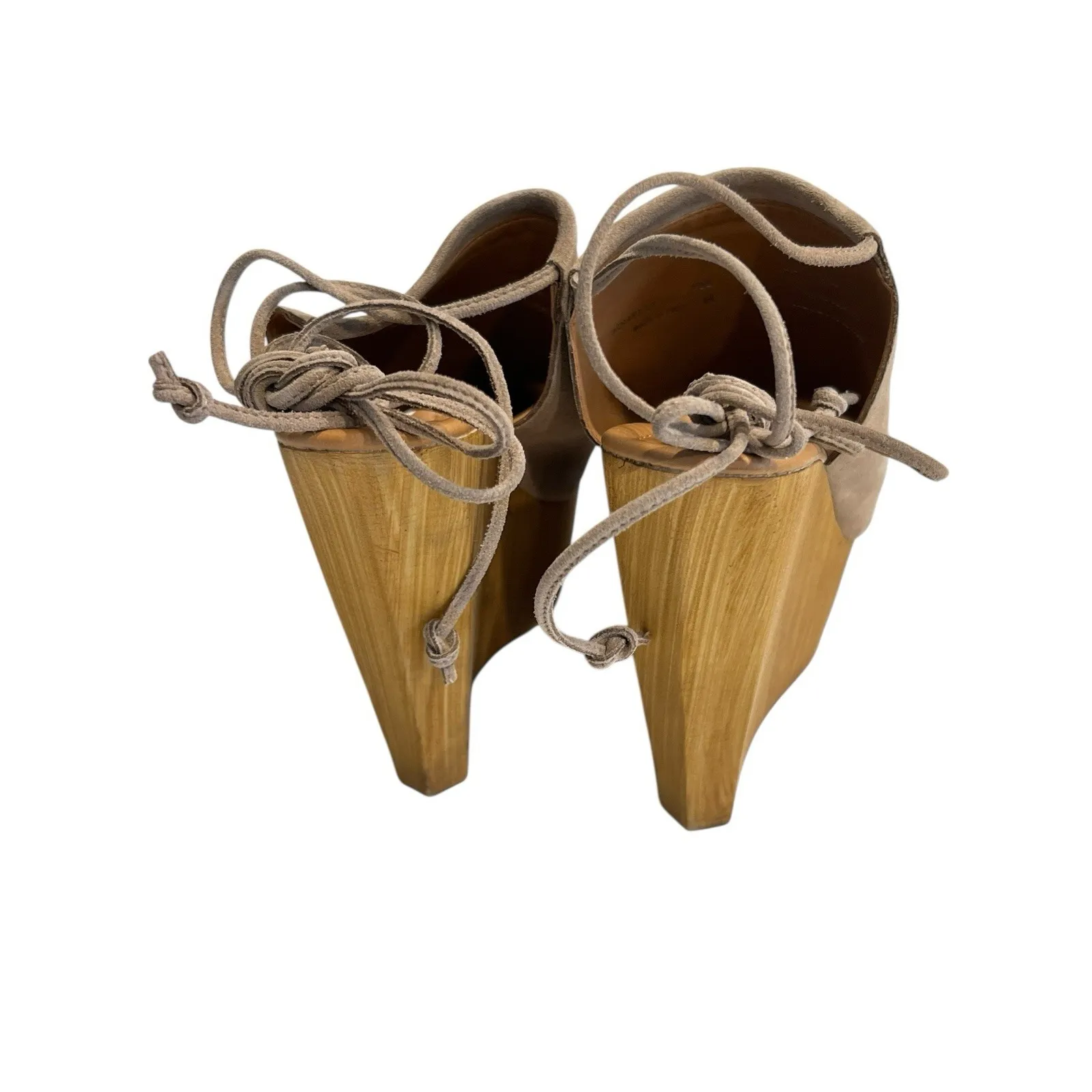 Steve Madden Women's Bonelli Taupe Faux Suede Wedge Shoes 8 M US - Image 6