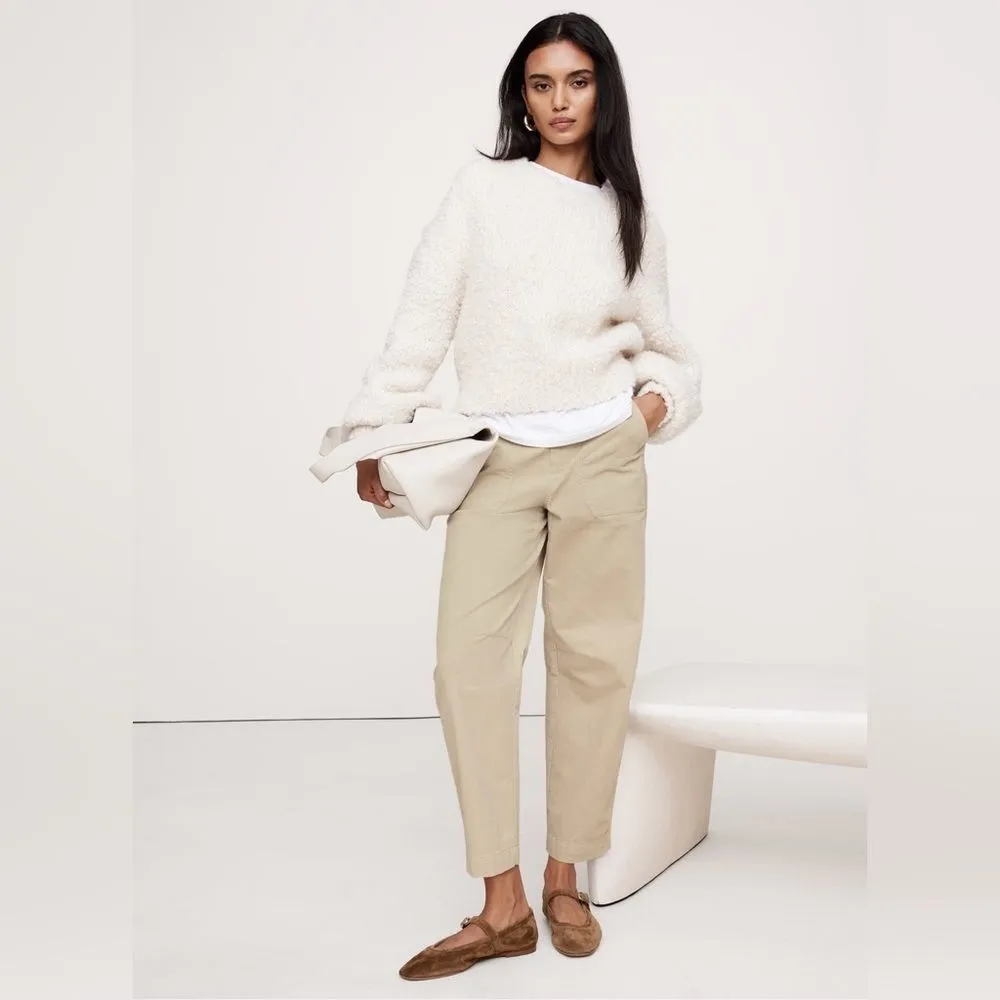 Banana Republic High Rise Corduroy Baggy Pleated Barrel Leg Pants Cords Size 0 - Image 3