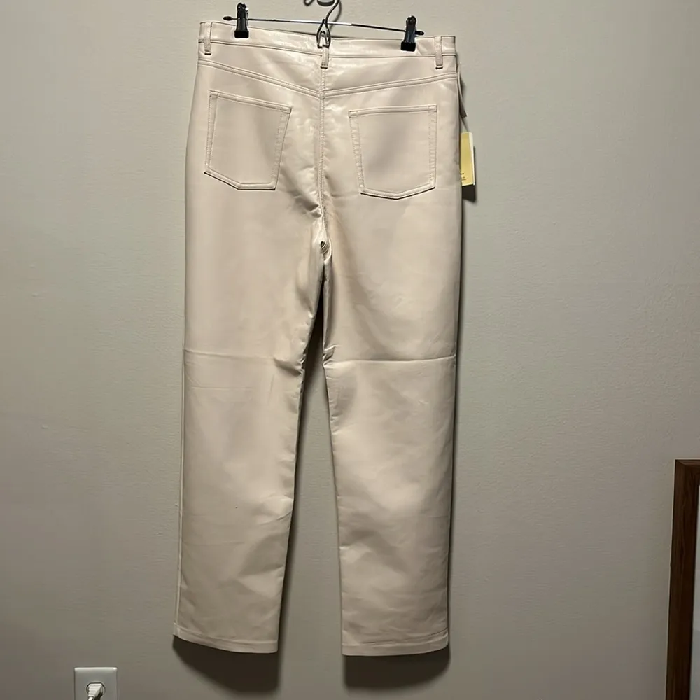 WILFRED The Melina™ Pant High-Waisted Vegan Leather Pants, Birch, Size 14 - Image 10