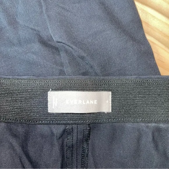 Everlane 'The Work Pant' The Side-Zip‎ Stretch Cotton Pants in Black Sz. 6 - Image 5