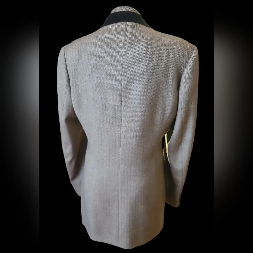 Massimo Rebecchi Brown & Cream Herringbone Jacket w/ Vest IT46 Size 10 - Image 4