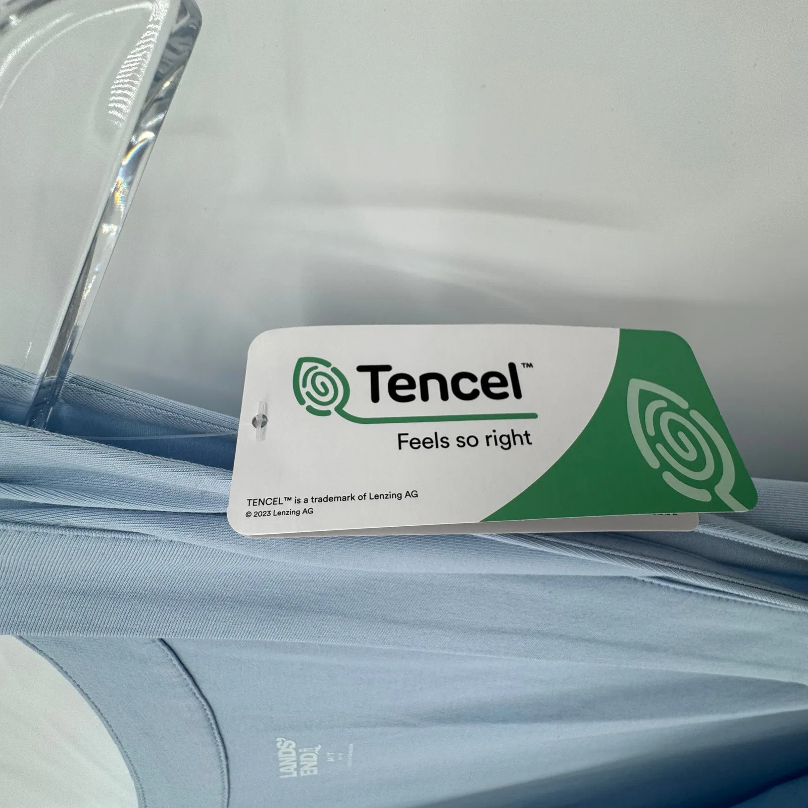 Land's End dress M tall  sleeveless tulip hem surplice faux wrap modal maxi blue - Image 12