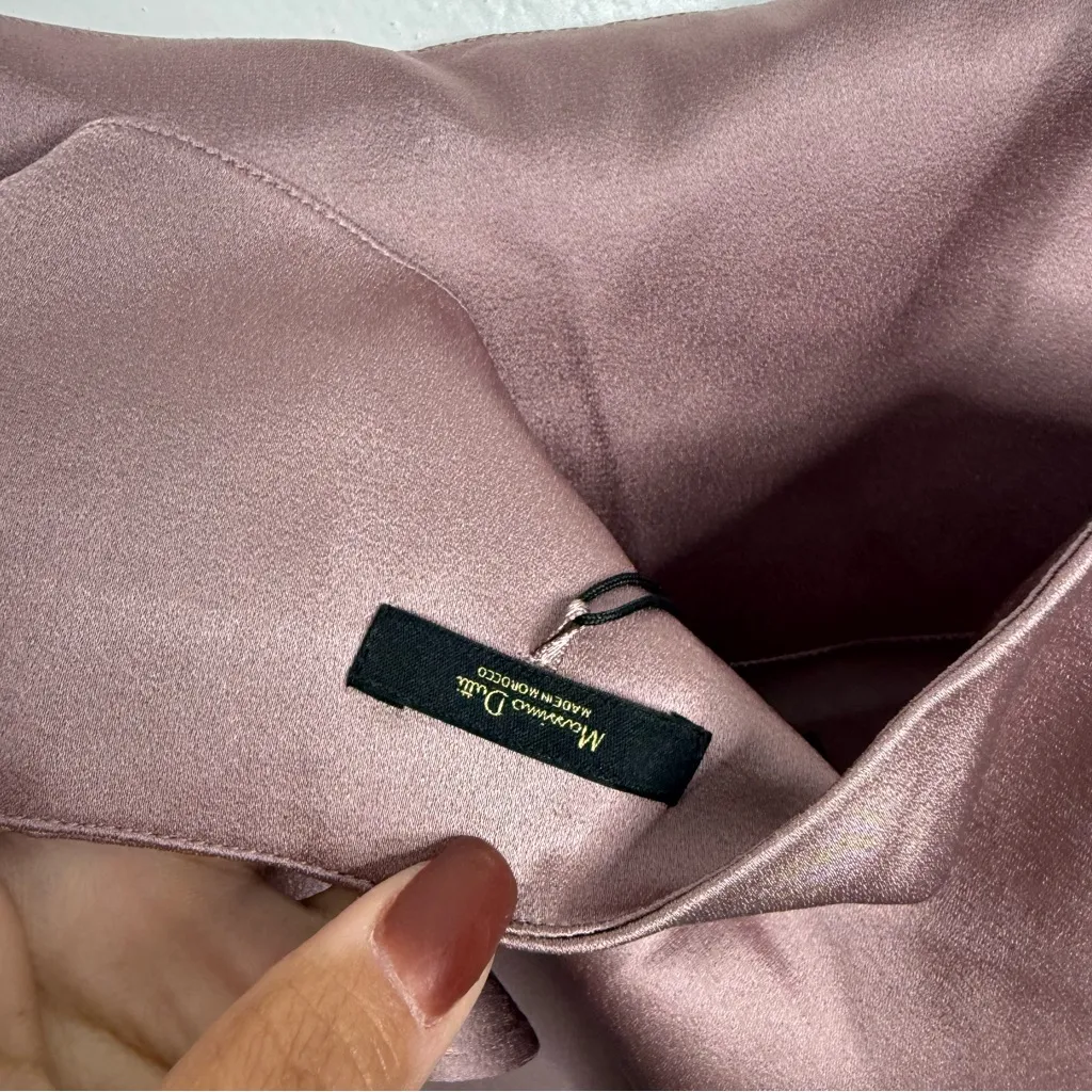 NWT Massimo Dutti Pink‎ Strappy Satin Top Size Medium - Image 8