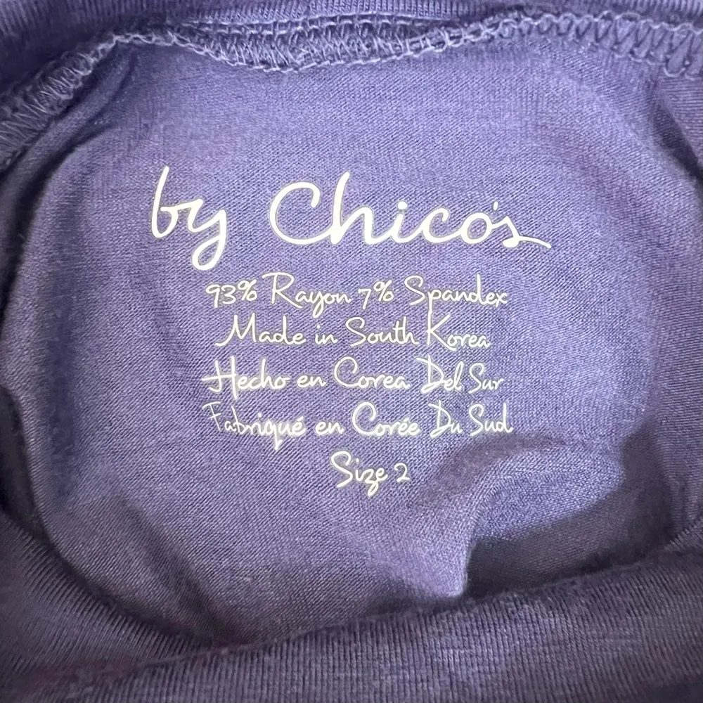 Chico’s Blue Felicity Turtleneck Long Sleeve Jersey Top Women’s Size Large - Image 6