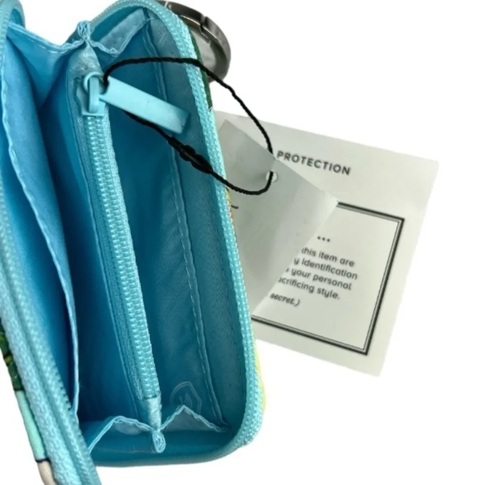 Vera Bradley RFID Petite Zip Around Wallet in Lemon Grove MSRP 55.00 - Image 2